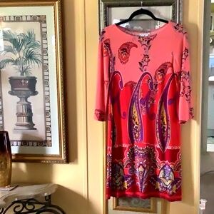 London times long sleeve dress light weight pretty designs kind of a flo…